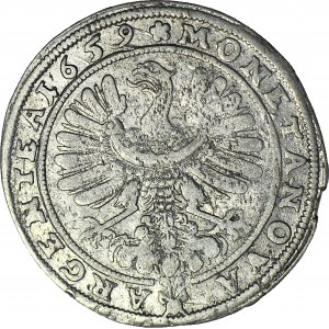 RRR-, Śląsk, Jerzy III Brzeski, 15 krajcarów 1659, Brzeg, najrzadszy rocznik