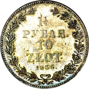 R-, Królestwo Polskie, Mikołaj I, 10 złotych 1835 НГ, PROOFLIKE/1-