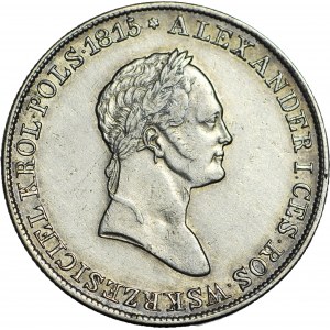 RR-, Królestwo Polskie, Aleksander I, 5 złotych 1834 K-G, bardzo rzadkie