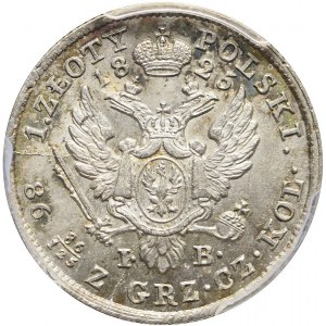 RR-, Królestwo Polskie, Aleksander I, 1 złoty 1825, mennicza, bardzo rzadka