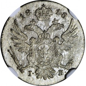 Królestwo Polskie, Aleksander I, 5 groszy 1818, piękne
