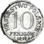 RR-, Królestwo Polskie, 10 fenigów 1917, LUSTRZANE