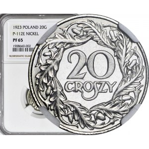 20 groszy 1923, PRÓBA, LUSTRZANE