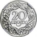 20 groszy 1923, PRÓBA, LUSTRZANE