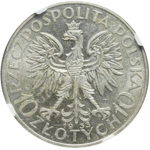 10 złotych 1933, Głowa, bardzo ładne