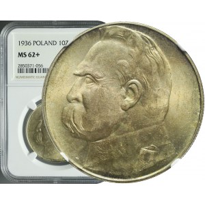 10 złotych 1936, Piłsudski, piękne