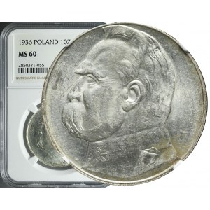 10 złotych 1936, Piłsudski, menniczy