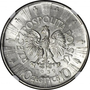 10 złotych 1939, Piłsudski, menniczy