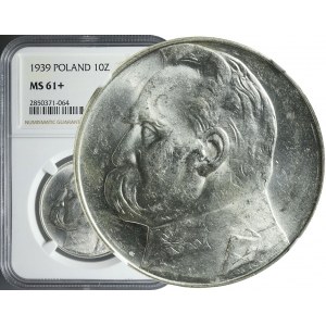 10 złotych 1939, Piłsudski, piękne