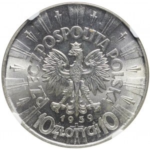 10 złotych 1939, Piłsudski, piękne