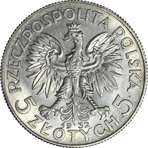 5 złotych 1932, Głowa, Londyn, mennicza