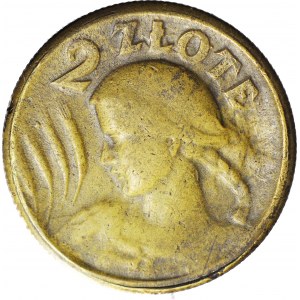 2 złote 1925, fałszerstwo z epoki, mosiądz