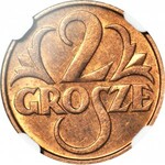 2 grosze 1928, mennicze, kolor RB