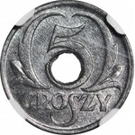 5 groszy 1939, mennicze, Okupacja