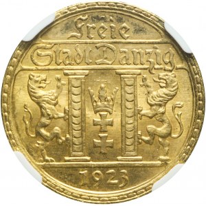 RR-, WMG 25 guldenów 1923, STEMPEL ZWYKŁY, piękne