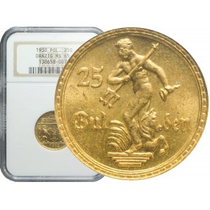 R-, WMG, 25 guldenów 1930, Neptun, mennicze