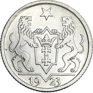 Wolne Miasto Gdańsk, 1 gulden 1923, piękny