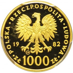 1000 złotych 1982, Valcambi, Jan Paweł II, stempel lustrzany