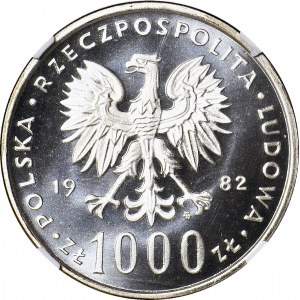 1000 złotych 1982, Jan Paweł II, stempel zwykły