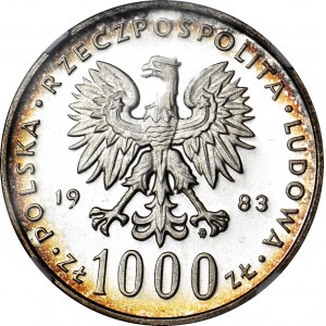 1000 złotych 1983, Jan Paweł II, LUSTRZANE, ULTRA CAMEO, wyśmienity