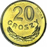 RR-, 20 groszy 1949, PRÓBA, MOSIĄDZ, nakład 100szt., rzadkość, c.a.