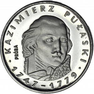 100 złotych 1976, PRÓBA nikiel, Kazimierz Pułaski, na wprost