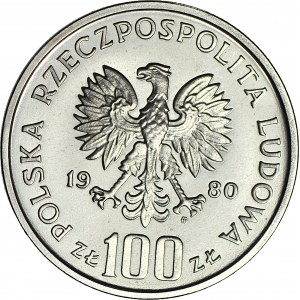 100 złotych 1980, PRÓBA nikiel, Jan Kochanowski