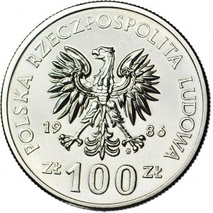 100 złotych 1986, PRÓBA, nikiel, Władysław Łokietek