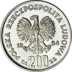 200 złotych 1983, PRÓBA, nikiel, Igrzyska Olimpijskie - Los Angeles, Bieg przez płotki