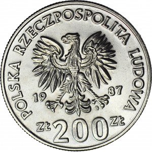 200 złotych 1986, PRÓBA, nikiel, Olimpiada, Tenis