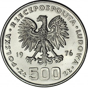 500 złotych 1976, PRÓBA, nikiel, Kazimierz Pułaski