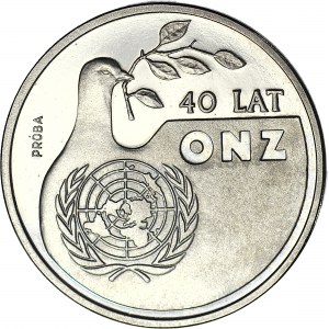 1000 złotych 1987, PRÓBA, nikiel, 40 lata ONZ