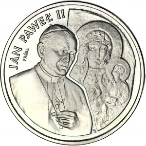 200000 złotych 1991, PRÓBA, nikiel, Jan Paweł II, w tle Matka Boska Częstochowska