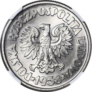 5 złotych 1958, Waryński, PRÓBA, nikiel, WYŚMIENITY