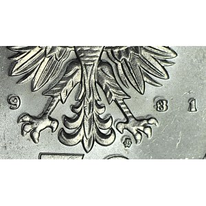 RR-, 50 złotych 1981, Sikorski, DESTRUKT - DOUBLE DIE, wariant