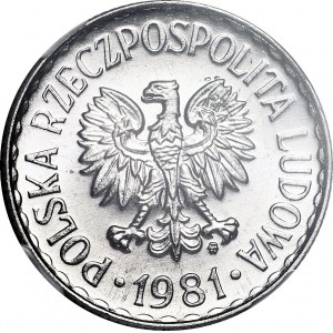 RR-, 1 złoty 1981 PROOFLIKE