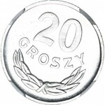 RR-, 20 groszy 1983, PROOFLIKE, skrętka 15 stopni