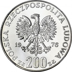 RR-, 200 złotych 1976 Igrzyska XXI Olimpiady, stempel lustrzany