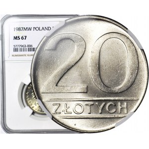 20 złotych 1987, nominał, menniczy