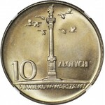 10 złotych 1966, duża kolumna, mennicza