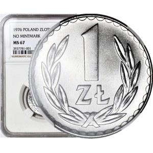 1 złoty 1976, mennicze