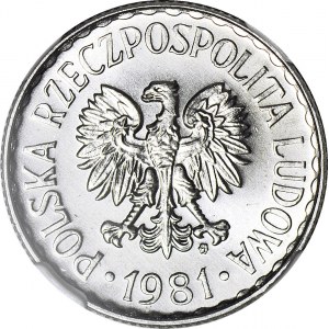 1 złoty 1981, mennicze