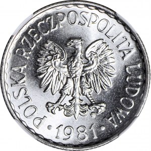 1 złoty 1981, mennicze