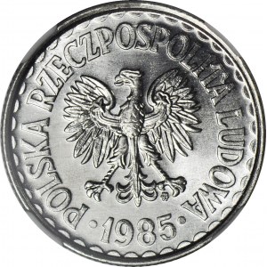 1 złoty 1985, mennicze