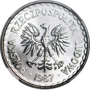 1 złoty 1987, mennicze