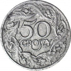50 groszy 1938 NIENIKLOWANE, BEZ ZNAKU MENNICY