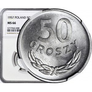 50 groszy 1957, mennicze