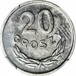 R-, 20 groszy 1957, SZEROKA DATA, POSZUKIWANA