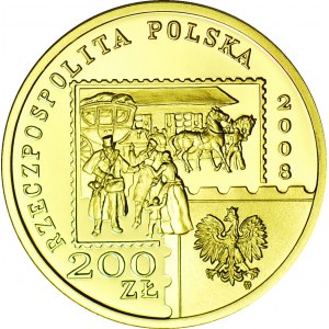 200 złotych 2008, 450 lat Poczty Polskiej