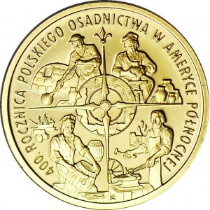 100 złotych 2008, rocznica Osadnictwa w Ameryce
